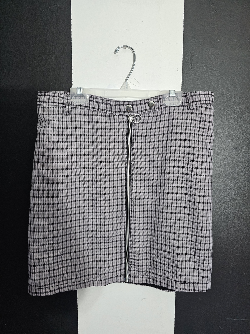 Purple Plaid Mini Skirt
